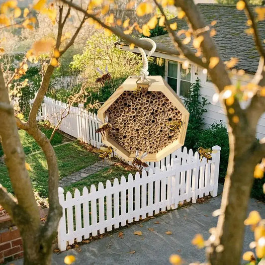 Hôtel D'Abeilles En Bois, Ruche D'Abeilles, Palais Pollinant, Maison De Papillon, Habitat De Guêpes Pour Jardin, Balcon, Arrière-Cour, Patio Extérieur
