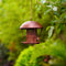 Mangeoire À Oiseaux En Forme De Dôme En Métal Pour L'Extérieur, Décoration De Jardin Suspendue En Fer Forgé, Fournitures Quotidiennes Imperméables Et Antirouille Pour Oiseaux Sauvages