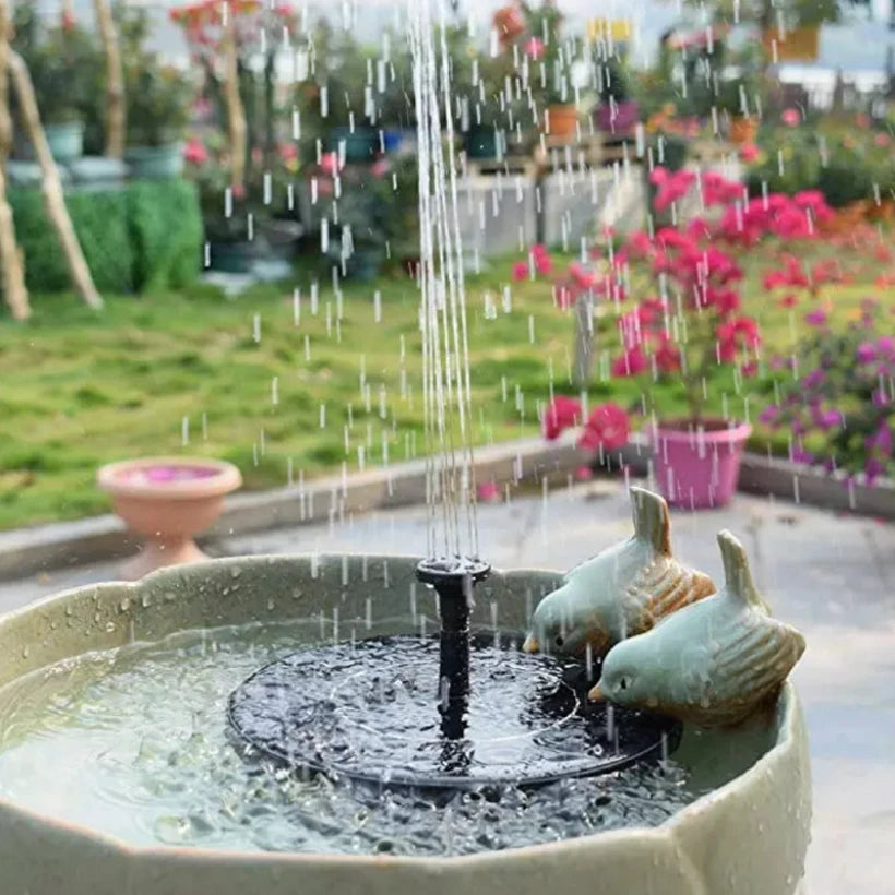 Pompe De Fontaine Solaire 1.5W, Avec 6 Buses, Fontaine Solaire Pour Bain D'Oiseaux, Fontaines Flottantes À Pompe À Eau Adaptées Aux Étangs