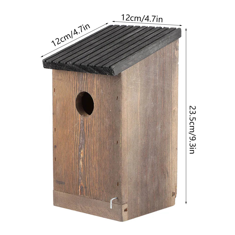 Confronwooden Bird House Nid D'Oiseau, Boîte De Nidification D'Oiseau, Perroquets Élevage, Décoration De Jardin Extérieure, Naturel
