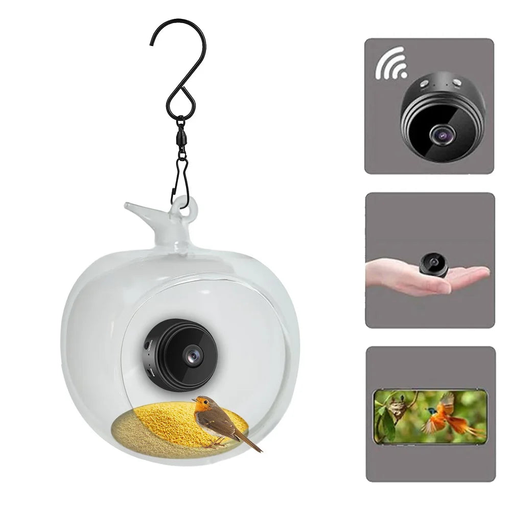Mangeoire Pour Oiseaux Intelligente Avec Caméra, Microphone Intégré, Capture Automatique, Colibri Wifi