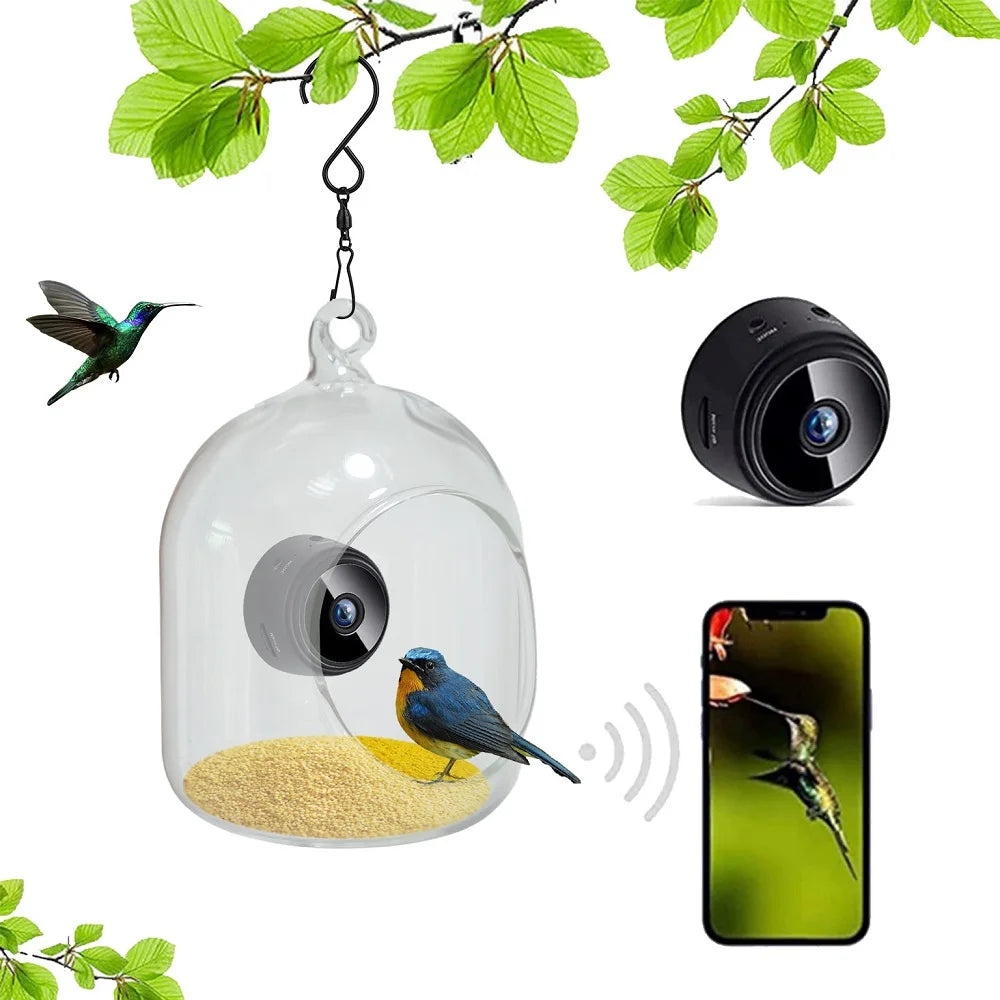 Mangeoire Pour Oiseaux Intelligente Avec Caméra, Microphone Intégré, Capture Automatique, Colibri Wifi