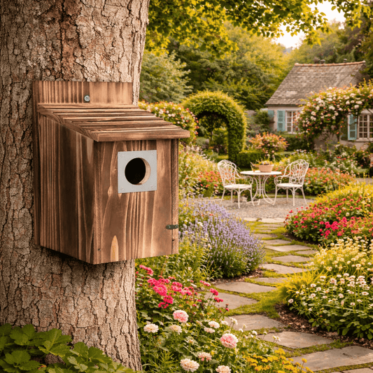 Nichoir et Mangeoire 2-en-1 en Bois – Solution Complète pour le Jardin
