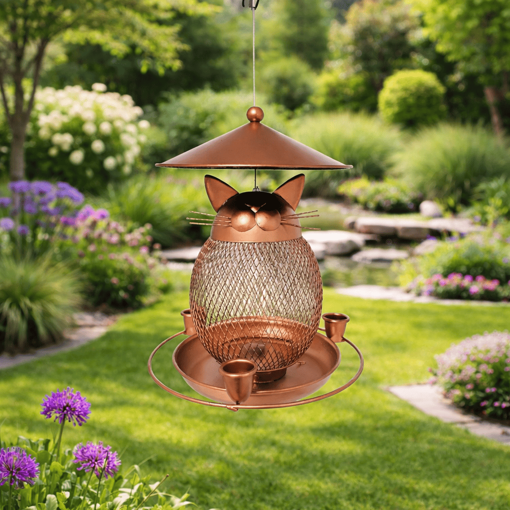 Pet Supplies Cute Bird Feeder Squirrel-Proof Hanging Parrot Feeding Station Durable Large Capacity Bird Water Bowl Hummingbirds