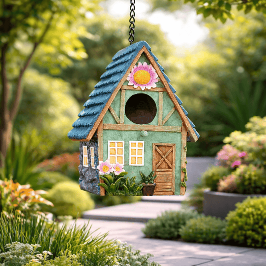 Nichoir en Résine Style Pastoral – Abri Durable pour Oiseaux