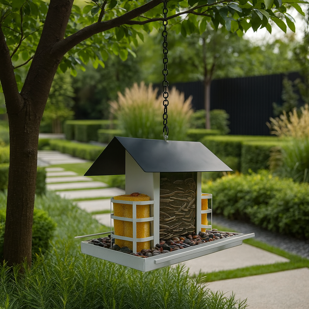 Mangeoire à Oiseaux en Fer Robuste – Modèle à Suspendre