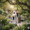 Nichoir Villa en Bois – Grand Abri Décoratif pour Oiseaux