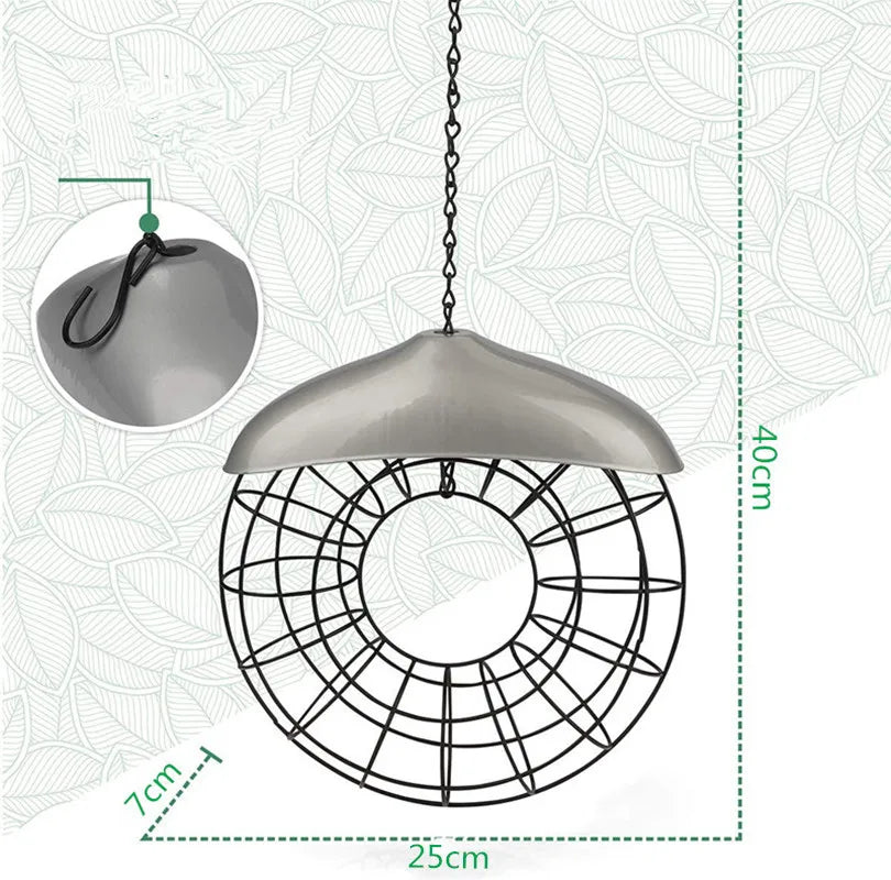 Distributeur De Nourriture En Plastique Pour Oiseaux, Station D'Alimentation Pour Jardin Suspendu, Décoration D'Arbre D'Extérieur