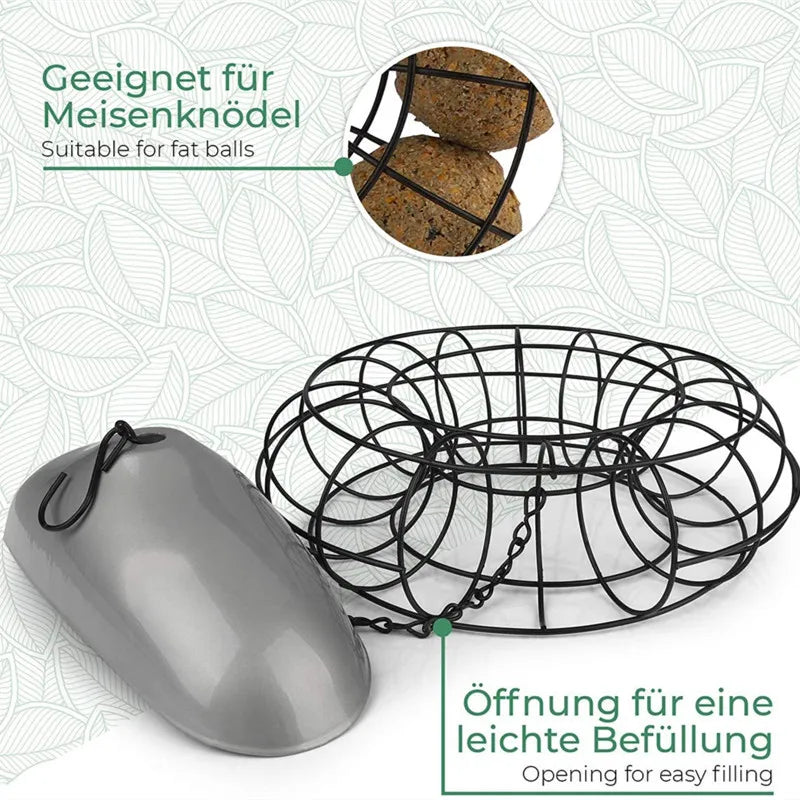 Distributeur De Nourriture En Plastique Pour Oiseaux, Station D'Alimentation Pour Jardin Suspendu, Décoration D'Arbre D'Extérieur