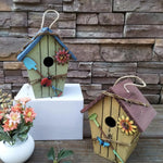 Nichoir Suspendu Écologique en Bois et Rotin – Maison Artisanale pour Oiseaux de Jardin - Vignette | Ma boutique