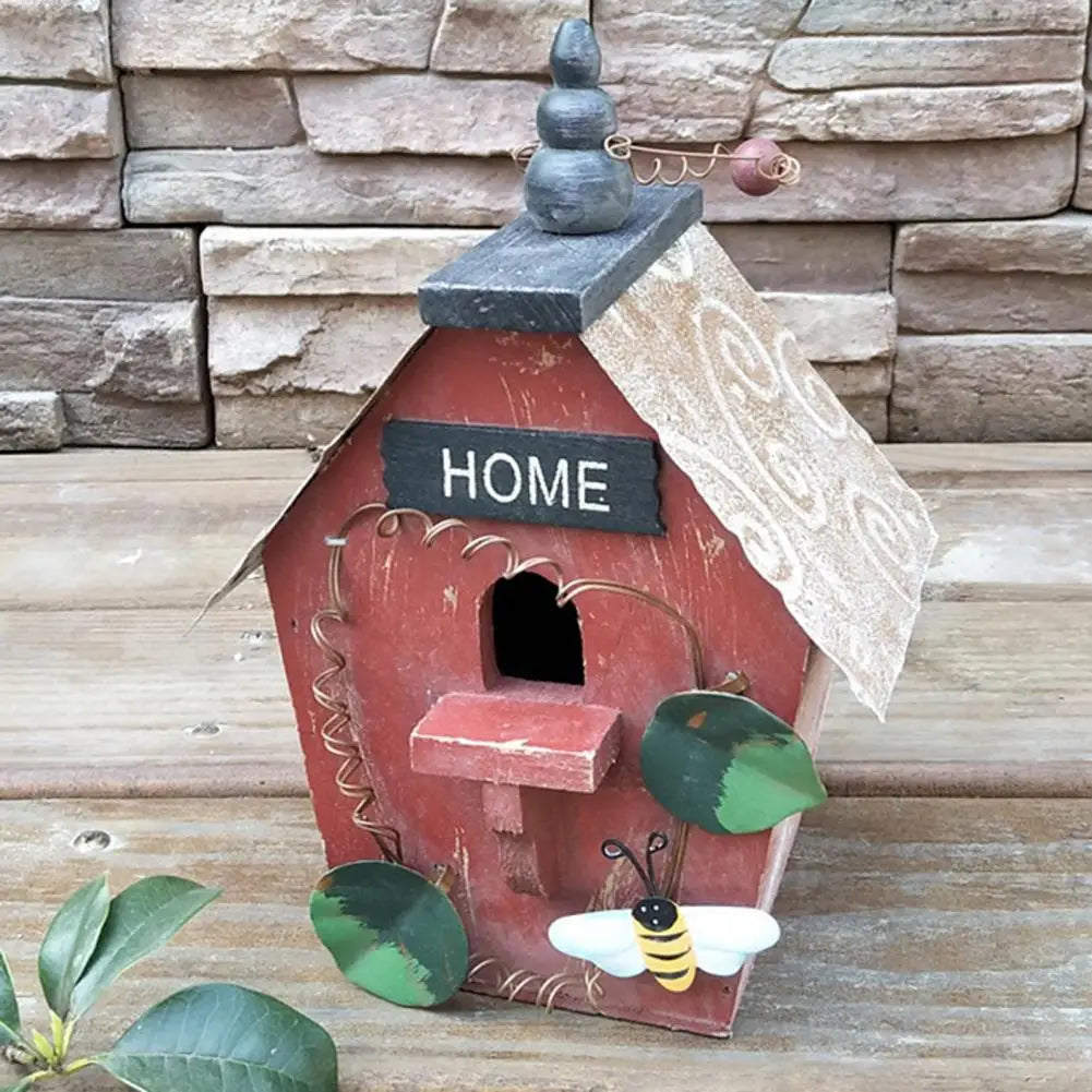 Maison À Oiseaux, Nouveau Style, Peinture De Cage À Oiseaux, Jardin Extérieur Suspendu, Chalet, Nid D'Alimentation, Artisanat, Fournitures De Jardin, Produits, 2021