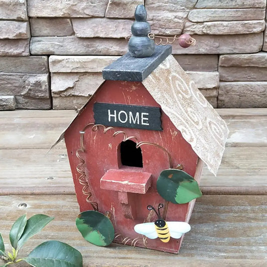 Maison À Oiseaux, Nouveau Style, Peinture De Cage À Oiseaux, Jardin Extérieur Suspendu, Chalet, Nid D'Alimentation, Artisanat, Fournitures De Jardin, Produits, 2021