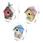 Nichoir Suspendu Écologique en Bois et Rotin – Maison Artisanale pour Oiseaux de Jardin - Vignette | Ma boutique