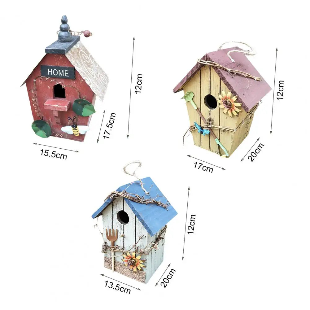 Maison À Oiseaux, Nouveau Style, Peinture De Cage À Oiseaux, Jardin Extérieur Suspendu, Chalet, Nid D'Alimentation, Artisanat, Fournitures De Jardin, Produits, 2021