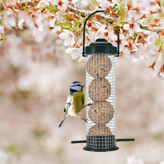 Mangeoire D'Extérieur Pour Oiseaux, Distributeur De Nourriture, Distributeur De Boules De Graisse, Porte-Boulettes, Porte-Chaussons