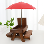 Table Mangeoire Suspendue pour Écureuils en Bois – Style Pique-Nique avec Mini Parapluie - Vignette | Ma boutique
