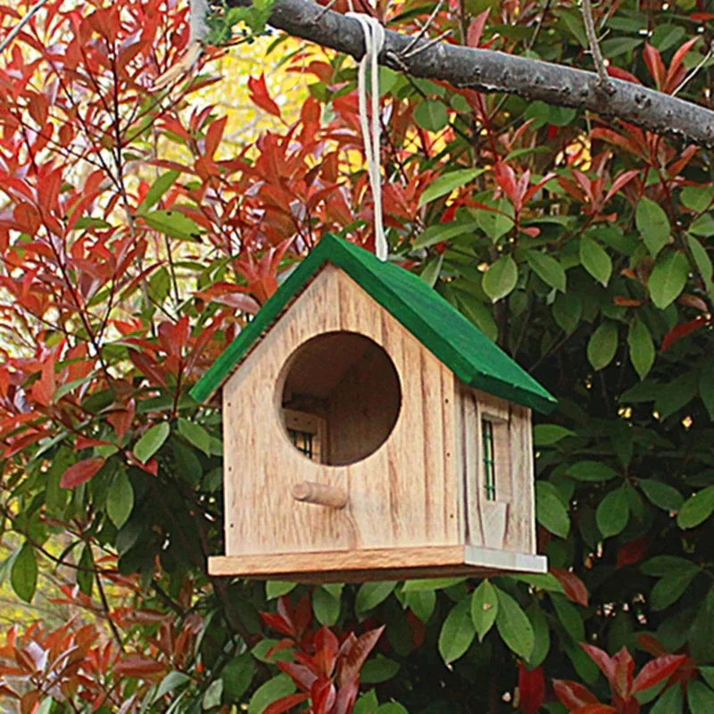Cages À Oiseaux Imperméables Pour L'Extérieur, Maison Suspendue En Bois Faite À La Main, Boîte D'Élevage De Papillons, Nid Chaud À Couver, Accessoires Pour Oiseaux