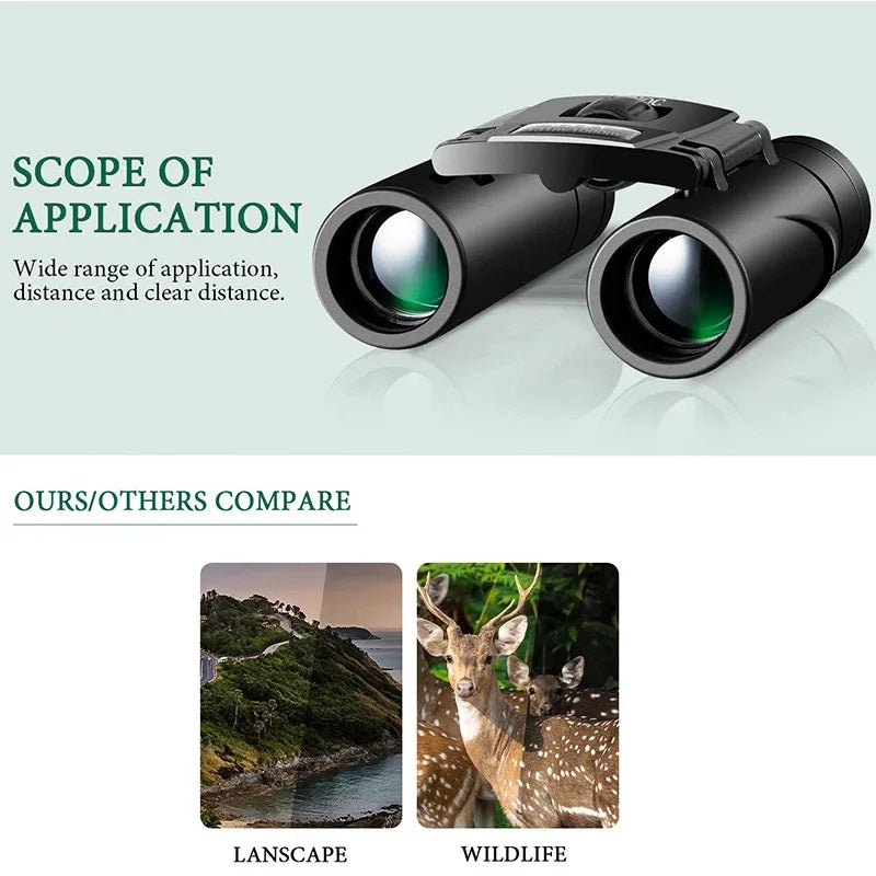 700X25 HD Zoom Portable Jumelles Puissantes Longue Portée BAK4 Télescope Jumelles Pliant FMC Jumelles Pour La Chasse Camping Voyage