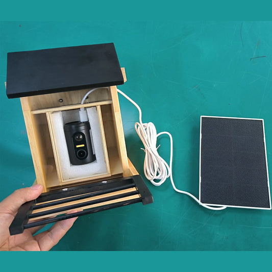 1080P Bird Feeder with HD Camera Built-In Battery Solar Low Power Night Vision Outdoor IP66 Waterproof 2.4GWIFI Connected Feeder