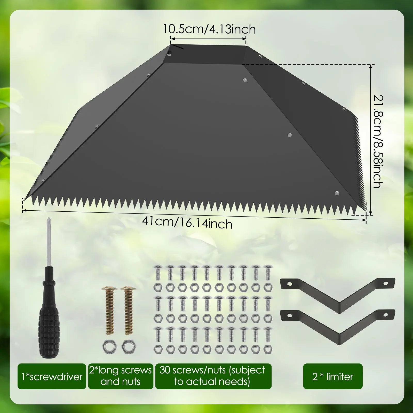 Déflecteur D'Écureuil D'Extérieur En Métal Dentelé, Déflecteur Anti-Écureuil Pour Poteaux D'Alimentation Pour Oiseaux, Protection D'Écureuil Pour Jardin, Patio, Porche 41Cm