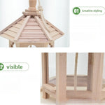 Nichoir et Mangeoire 2-en-1 en Bois – Station Suspendue pour Oiseaux - Vignette | Ma boutique