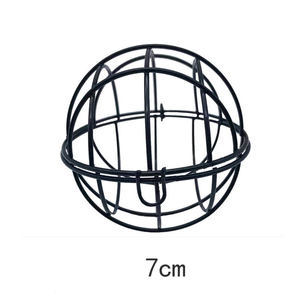 4 Supports De Boules De Graisse, Mangeoires Pour Oiseaux Suspendues, Mangeoires Pour Oiseaux En Métal Avec Crochets En Forme De S, Distributeur D'Alimentation Pour Oiseaux Sauvages De 7 Cm De Diamètre
