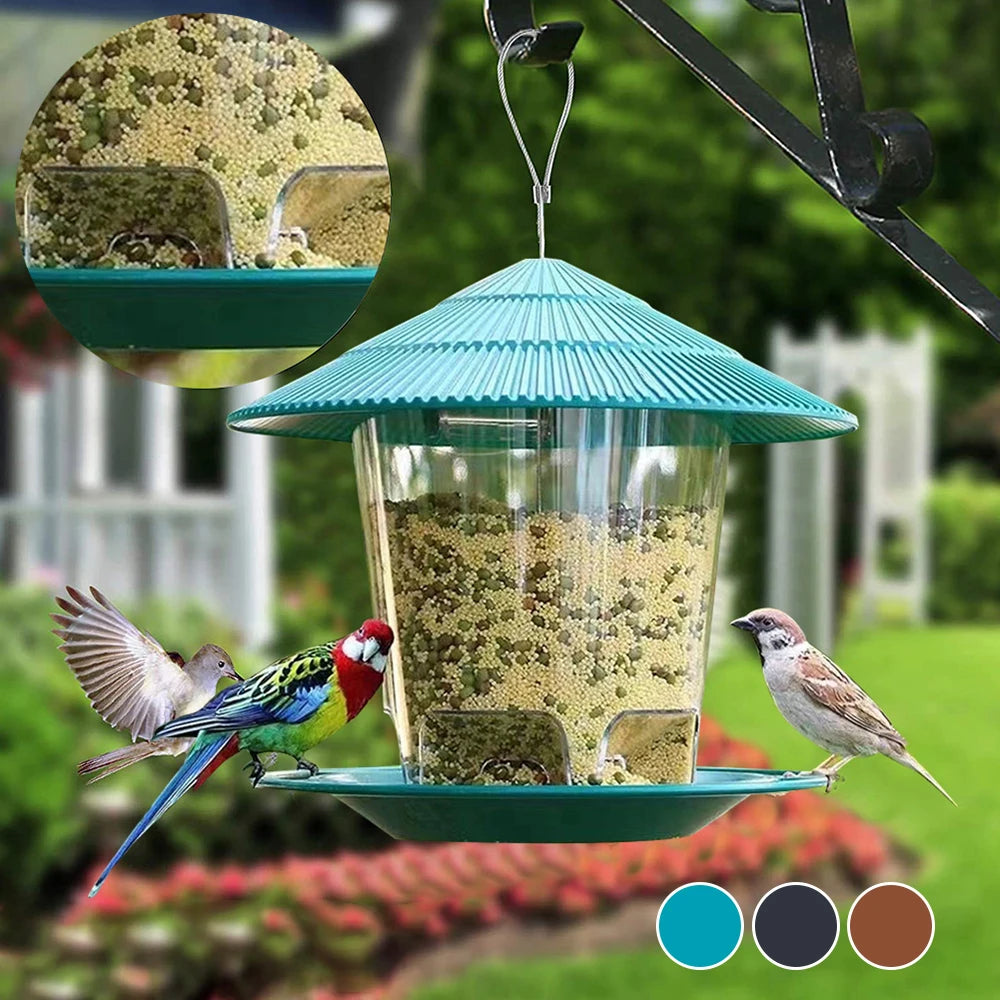 Mangeoire Pour Oiseaux Sauvages, Fenêtre, Maison En Plastique Transparent, Station D'Alimentation Suspendue Pour Noix D'Arachide, Distributeur De Graines De Jardin