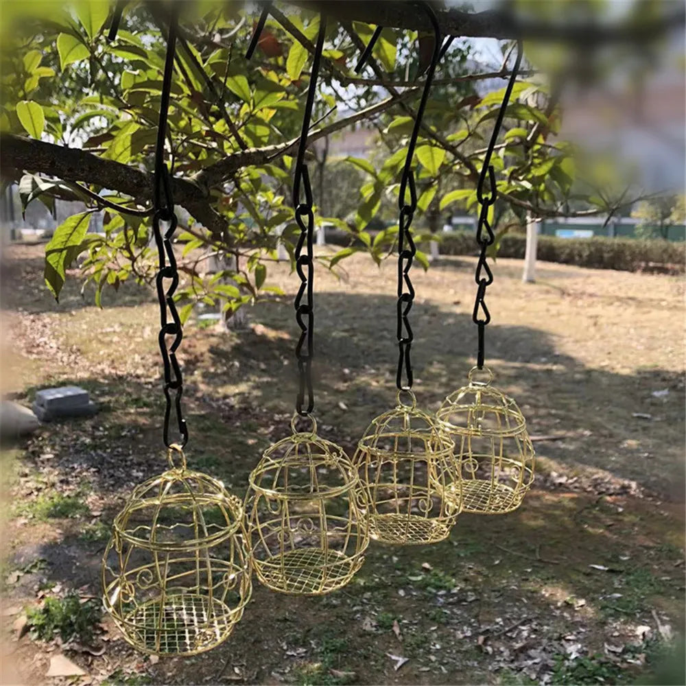 Mangeoire À Oiseaux Suspendue, Support De Boules De Suet Pour L'Alimentation Des Oiseaux, Mangeoire À Oiseaux En Métal, Boule De Graisse, Mangeoires Pour Oiseaux, Boule De Suet Énergétique