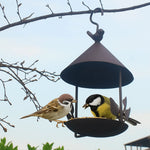 Mangeoire et abreuvoir pour oiseaux en fer pour extérieur - Vignette | Le Refuge des oiseaux