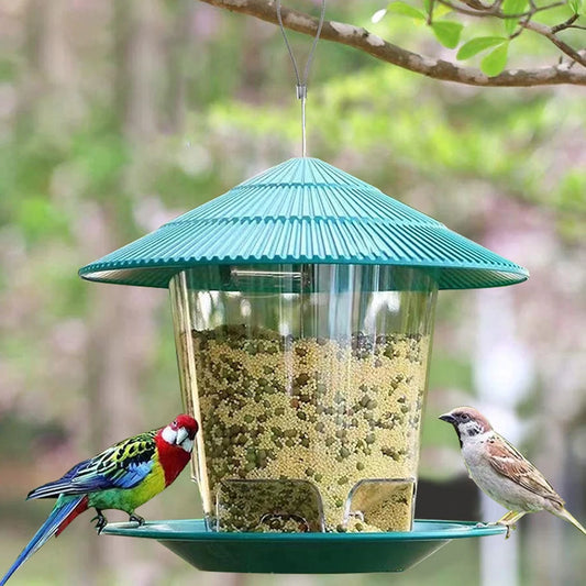 Mangeoire Pour Oiseaux Sauvages, Fenêtre, Maison En Plastique Transparent, Station D'Alimentation Suspendue Pour Noix D'Arachide, Distributeur De Graines De Jardin