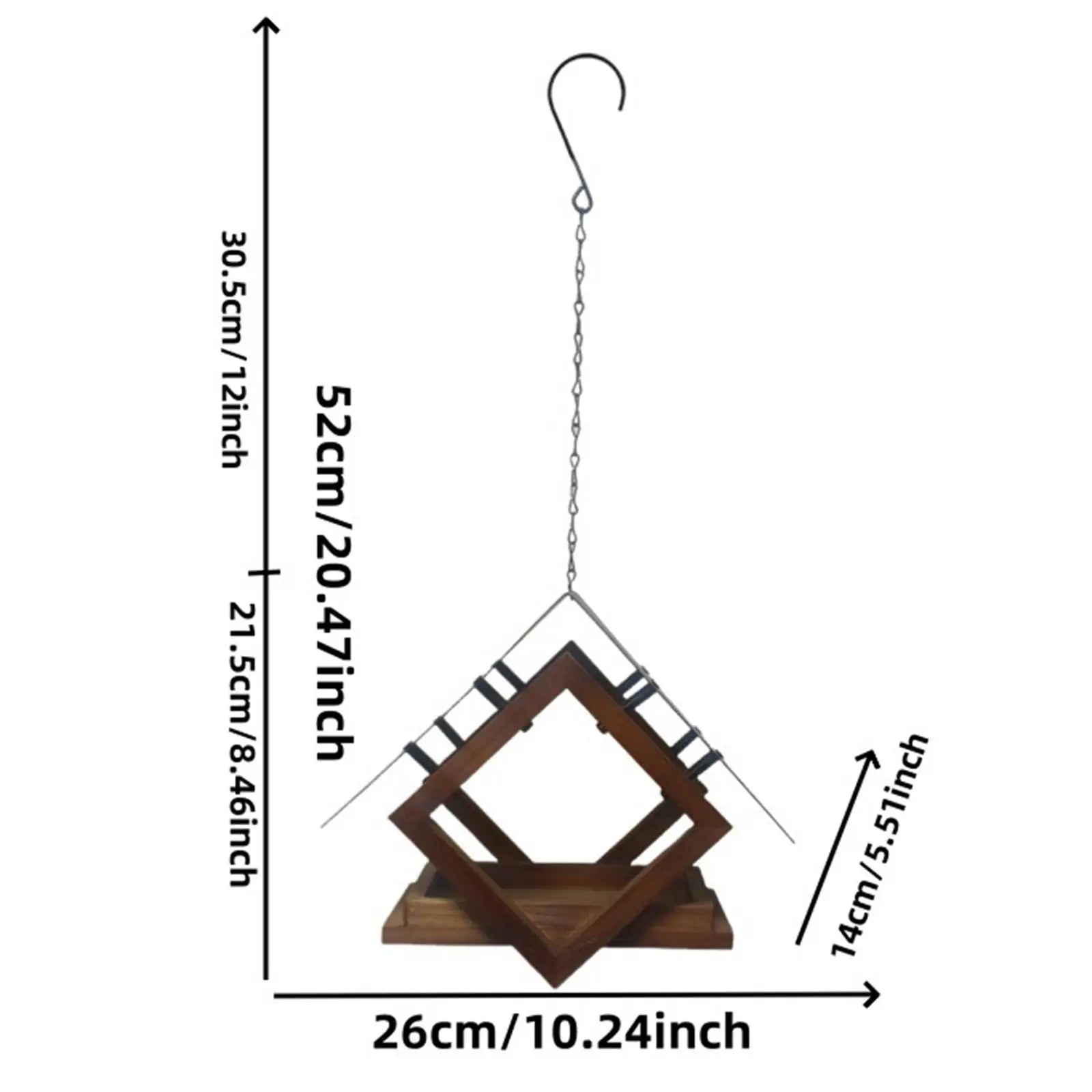 Hanging Bird Feeder Wear Resistant Practical Modern for Yard Balcony Outside