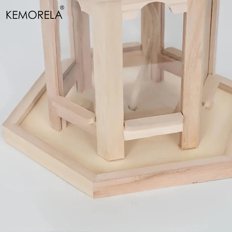 KEMORELA Mangeoire À Oiseaux En Bois Maison 1 Pièces Extérieur Décoratif Tissé Suspendu Maisons À Oiseaux Animal De Compagnie Chambre Cage Système D'Alimentation En Eau