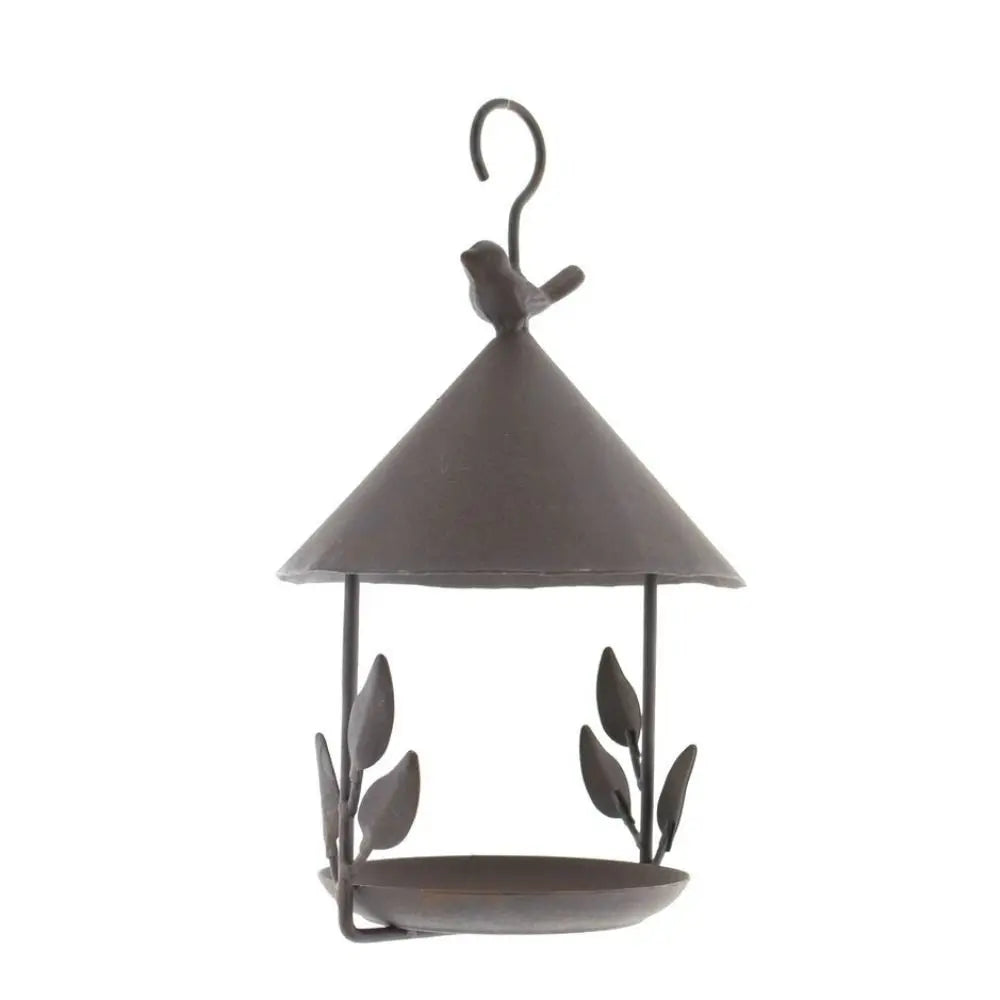 Iron Bird Feeder Rainproof Windproof Bird Food Dispenser Multi-Purpose Hanging Style Bird Water Bowl Hummingbird