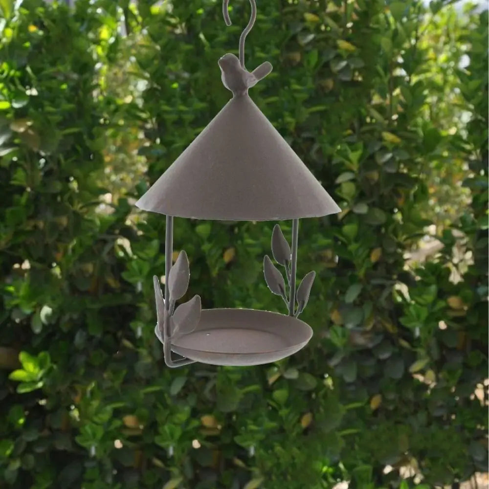 Iron Bird Feeder Rainproof Windproof Bird Food Dispenser Multi-Purpose Hanging Style Bird Water Bowl Hummingbird