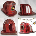 Mangeoire Décorative en Résine – Nichoir Suspendu Forme de Chapeau de Pompier - Vignette | Ma boutique