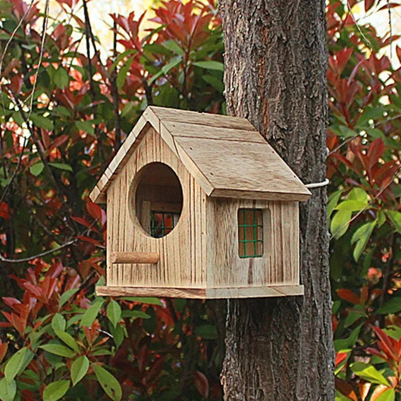 Cages À Oiseaux Imperméables Pour L'Extérieur, Maison Suspendue En Bois Faite À La Main, Boîte D'Élevage De Papillons, Nid Chaud À Couver, Accessoires Pour Oiseaux