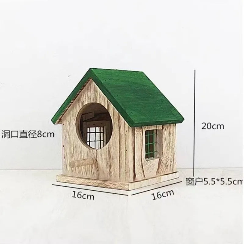 Cages À Oiseaux Imperméables Pour L'Extérieur, Maison Suspendue En Bois Faite À La Main, Boîte D'Élevage De Papillons, Nid Chaud À Couver, Accessoires Pour Oiseaux