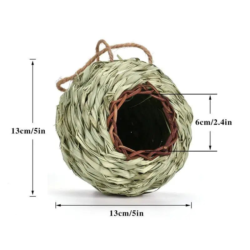 Mini Cage À Oiseaux En Bois Suspendue En Plein Air, Boîte De Jardin, Décoration De Cour De Maison, Produits Pour Oiseaux, Nid De Perroquet En Bois