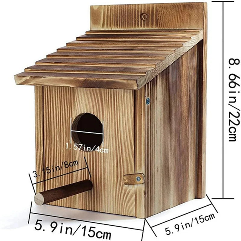 Maison D'Oiseau Extérieure, Maison D'Oiseau Extérieure En Bois, Nid D'Oiseau, Maison D'Oiseau Suspendue Ou Murale Extérieure