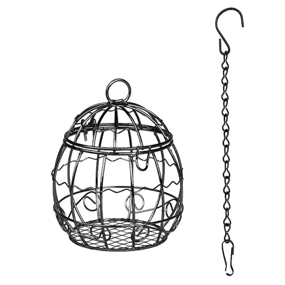 Mangeoire À Oiseaux Suspendue, Support De Boules De Suet Pour L'Alimentation Des Oiseaux, Mangeoire À Oiseaux En Métal, Boule De Graisse, Mangeoires Pour Oiseaux, Boule De Suet Énergétique