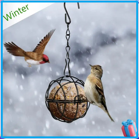 Mangeoires À Grosses Boules Suspendues, 4 Pièces, Mangeoire À Oiseaux En Métal, Support Pour Oiseaux Avec Crochets Pour Jardin Extérieur, Oiseaux De La Faune, Facile À Utiliser