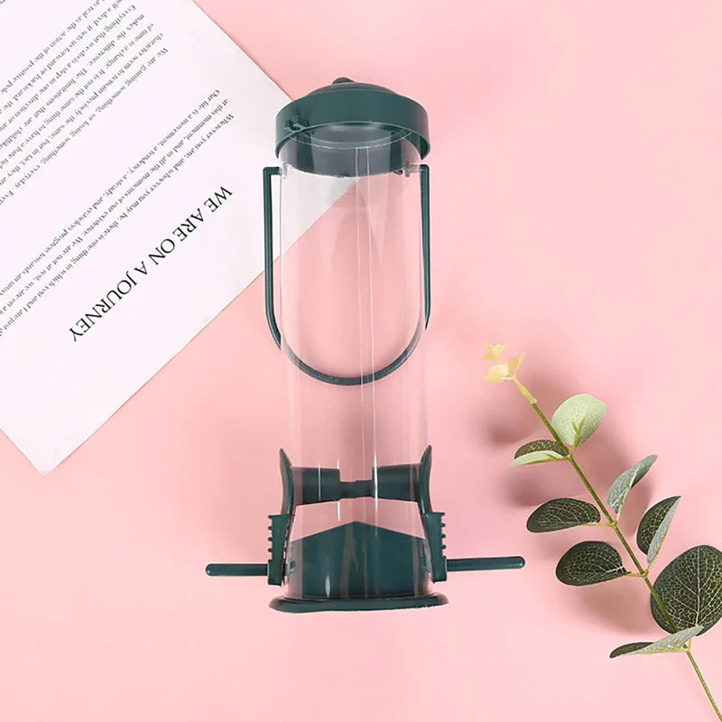 Mangeoire Pour Oiseaux Pour Animaux De Compagnie, Distributeur De Nourriture Suspendu En Plein Air, Plusieurs Trous, Mangeoire Pour Petits Oiseaux, Outil D'Alimentation Automatique Des Pieds, Fournitures Pour Oiseaux