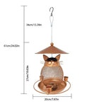 Mangeoire à oiseaux suspendue design chat en métal – Grande capacité, anti-écureuil, jardin extérieur - Vignette | Ma boutique