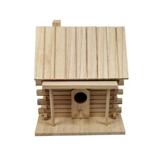 Décoration Extérieure Bois Oiseaux Nid Boîte Bricolage Perroquet Calopsittes Hirondelles Nid Extérieur Toit En Bois Maison D'Oiseau Suspendus Cage À Oiseaux