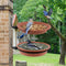 Plateaux D'Alimentation Pour Oiseaux Montés Sur Arbre, Mangeoires Multifonctionnelles Pliables, Balustrade De Balcon De Jardin, Bain D'Oiseaux, Spa Mural, 2 Couches