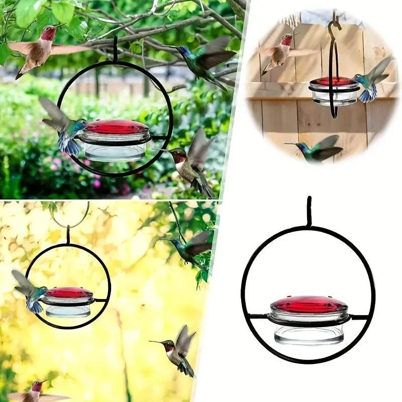 Circular Hanging Hummingbird Feeder Water Feeders for Bird Courtyard Gardens Bird Supplies