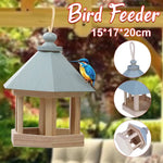 Mangeoire Oiseaux en Bois Suspendue – Maison Naturelle Extérieure - Vignette | Ma boutique