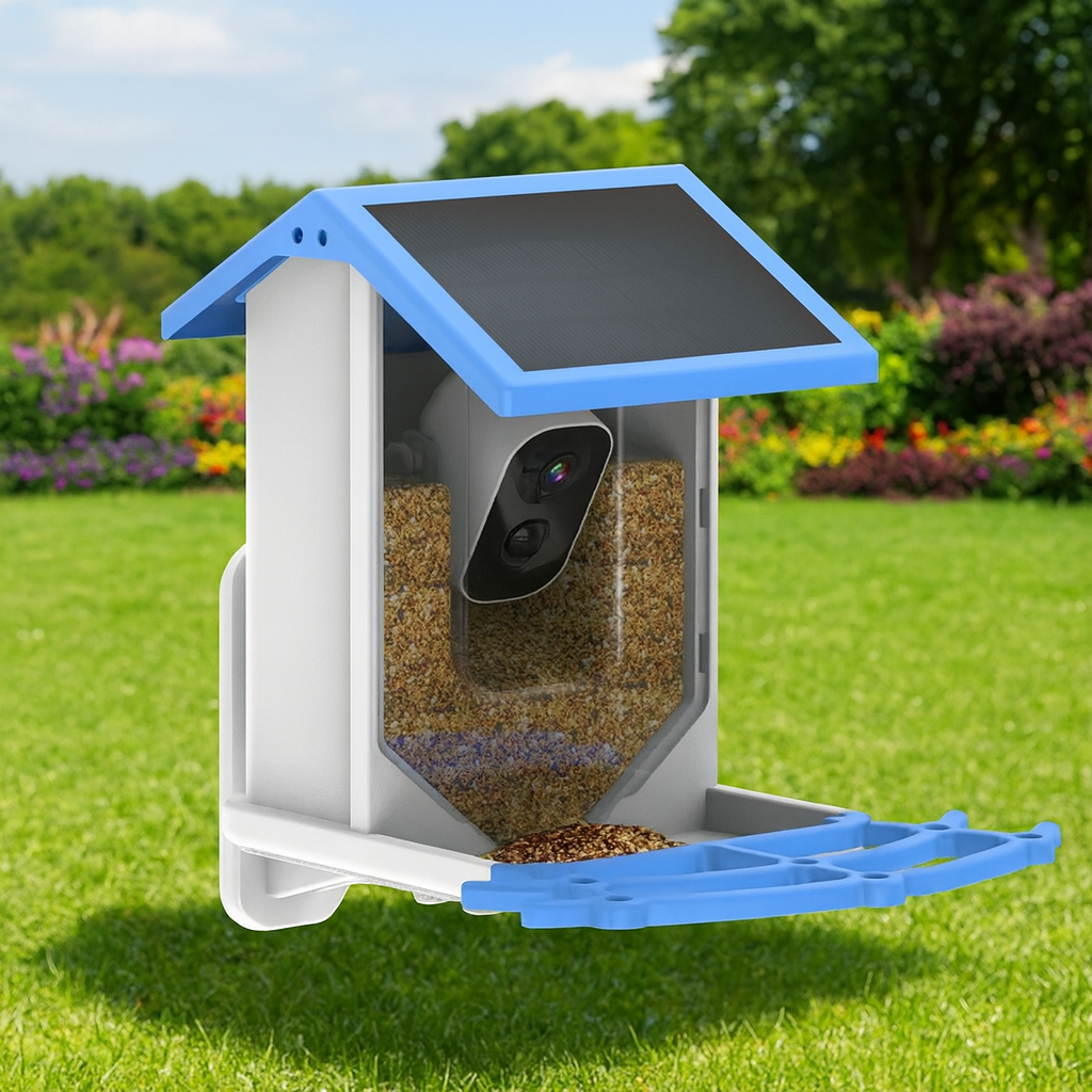 SMART BIRD FEEDER, Enregistrer Et Photographier Divers Oiseaux, Voir Des Enregistrements Vidéo Et Des Photos À Tout Moment, Partout, Charge Solaire