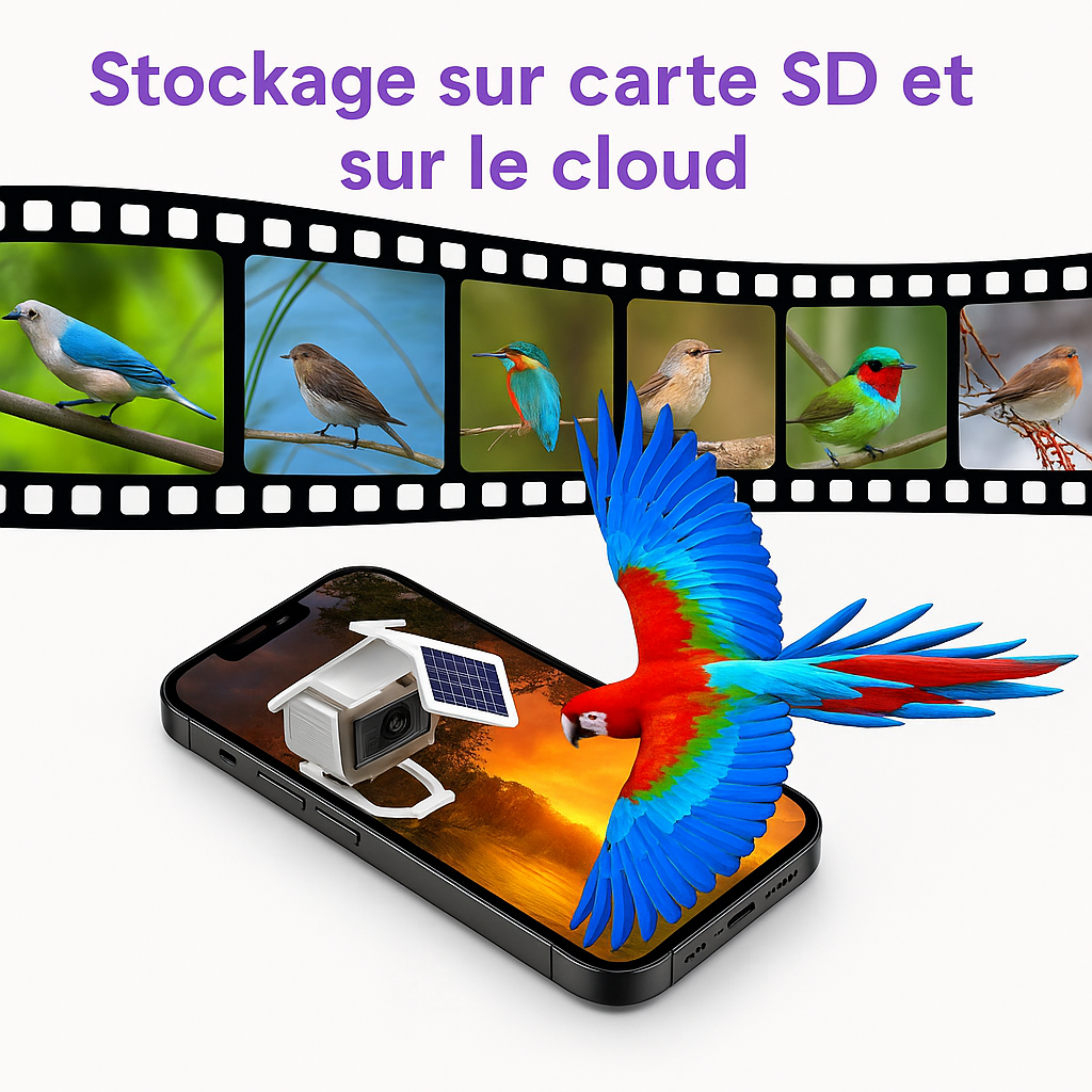 SMART BIRD FEEDER, Enregistrer Et Photographier Divers Oiseaux, Voir Des Enregistrements Vidéo Et Des Photos À Tout Moment, Partout, Charge Solaire