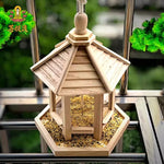 Nichoir et Mangeoire 2-en-1 en Bois – Station Suspendue pour Oiseaux - Vignette | Ma boutique
